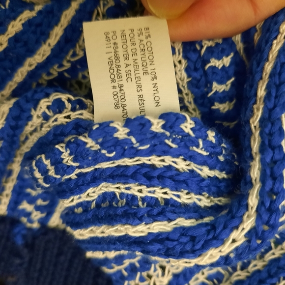 Club Monaco Color block Striped Knit Sweater Rainbow 90s - Picture 7 of 9